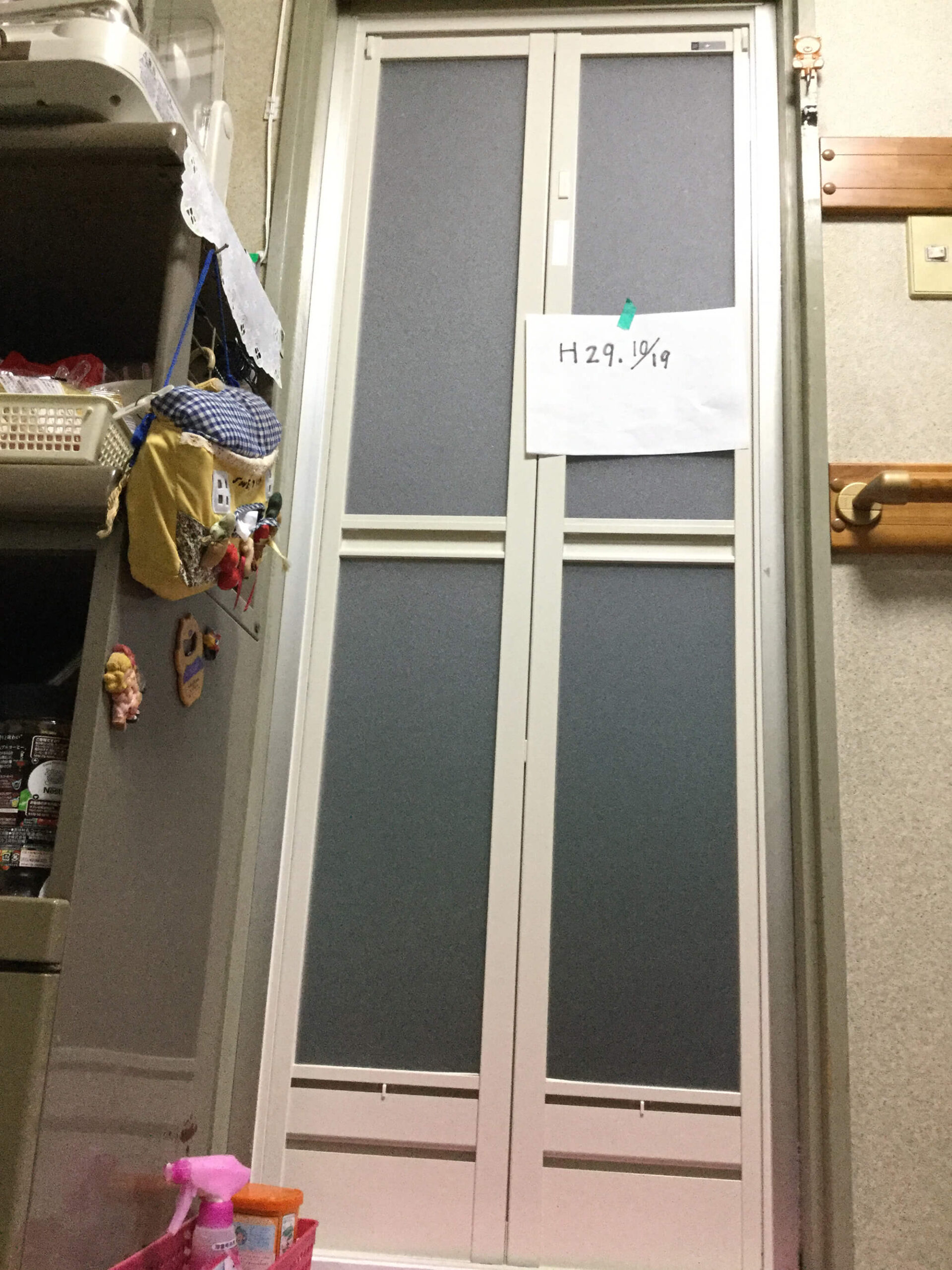 浴室扉の変更